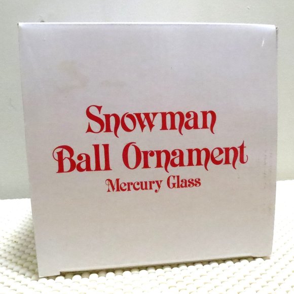 Snowman Christmas Tree Ornament 4.5" Globe Vintage Mercury Glass Department 56 - Picture 8 of 9